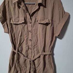 Mustard Seed Tan Textured Shirt